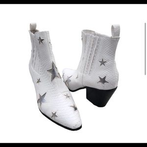 Betsey Johnson Izak Star Snakeskin Western Booties